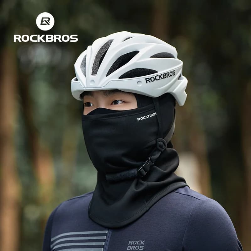 Zateplená fleeceová zimní cyklistická maska proti větru