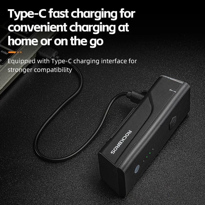 Nabíjecí LED světlo na řidítka s konektorem Type-C