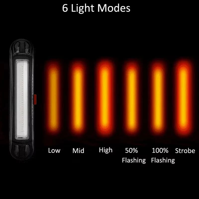 USB nabíjecí LED zadní světlo na kolo