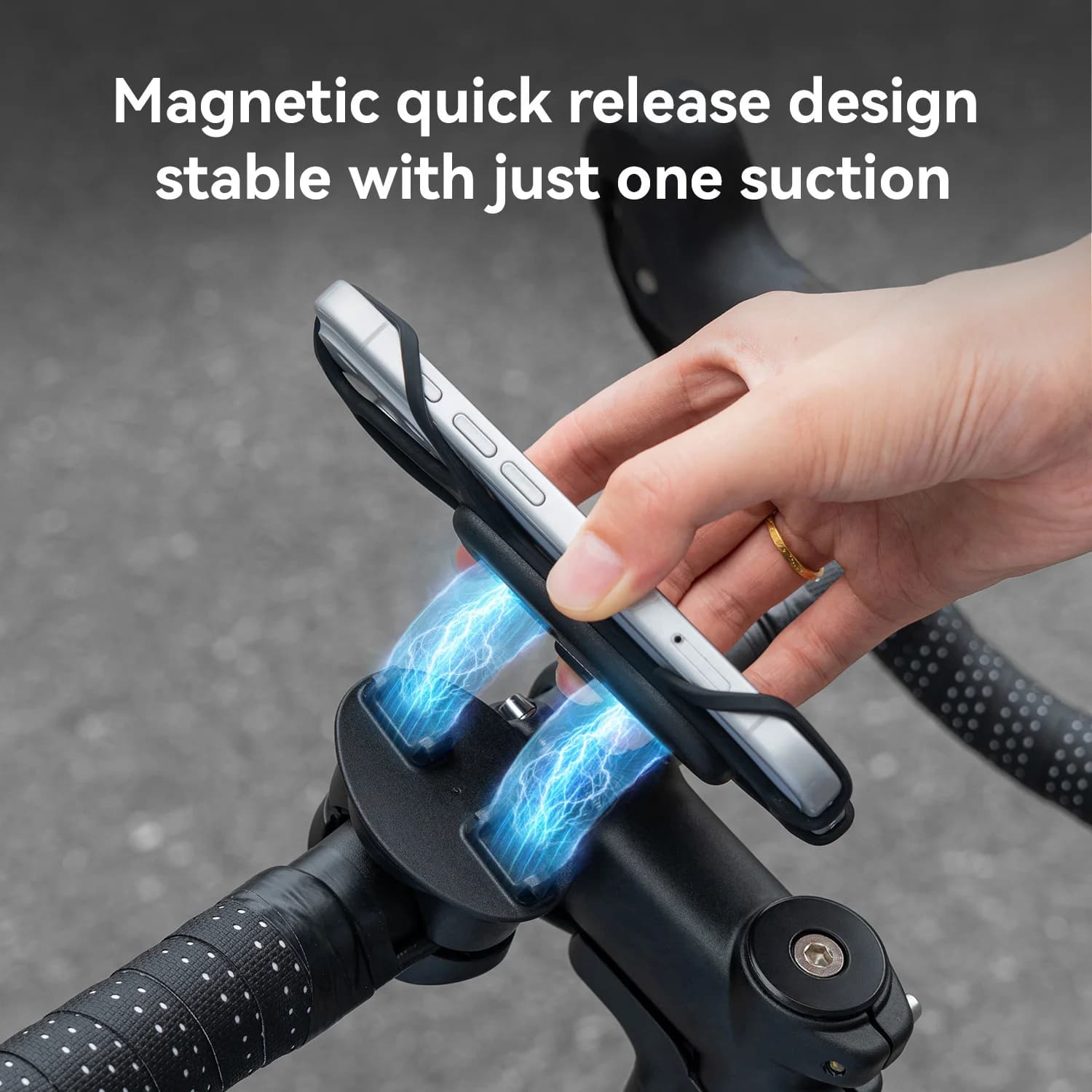 Magnetická silikonová rychloupínací držák telefonu na kolo