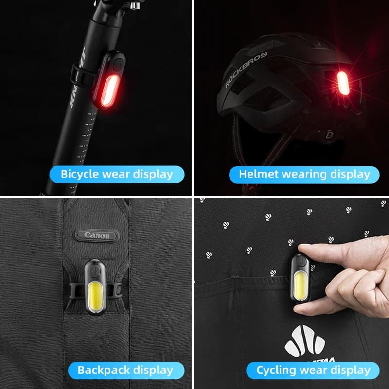 Zadní světlo na kolo Type-C, dobíjecí, dešukuvzdorné