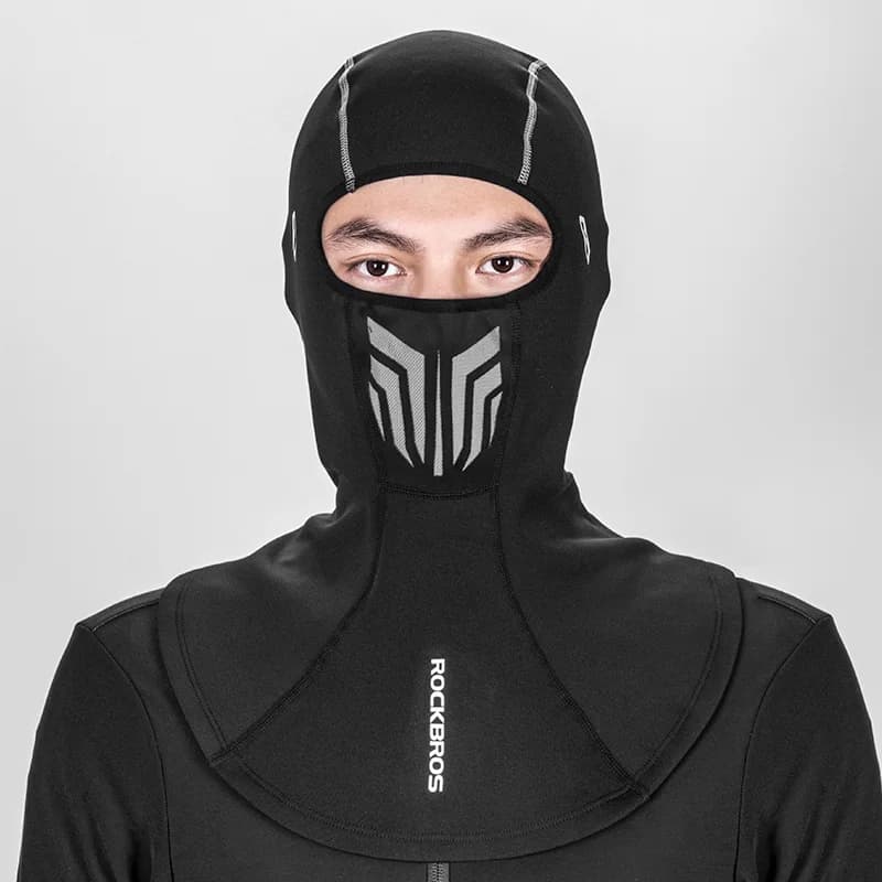 Zimní větruodolná celofácová kukla pro cyklisty