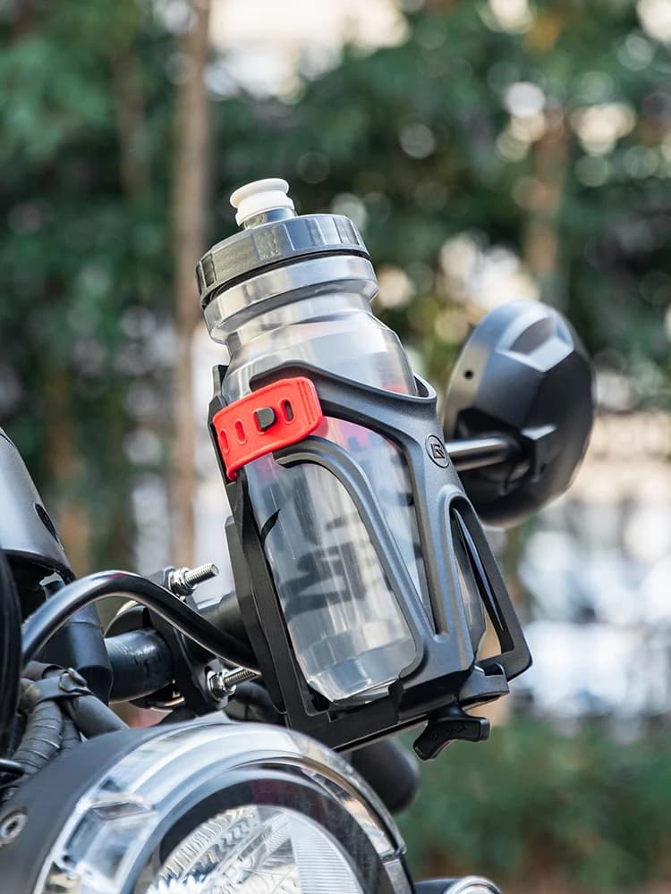 Nastavitelný držák na láhev na kolo/motorku s otáčením o 360°