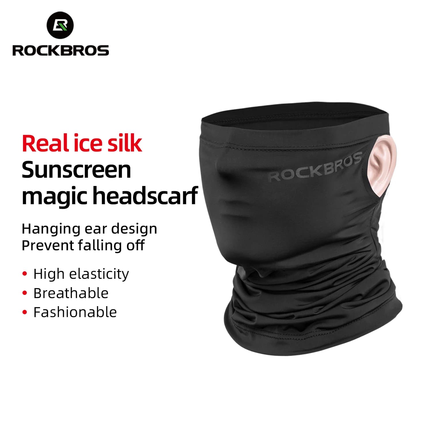 Chladivá UV400 mask na obličej z hedvábí s absorbci potu