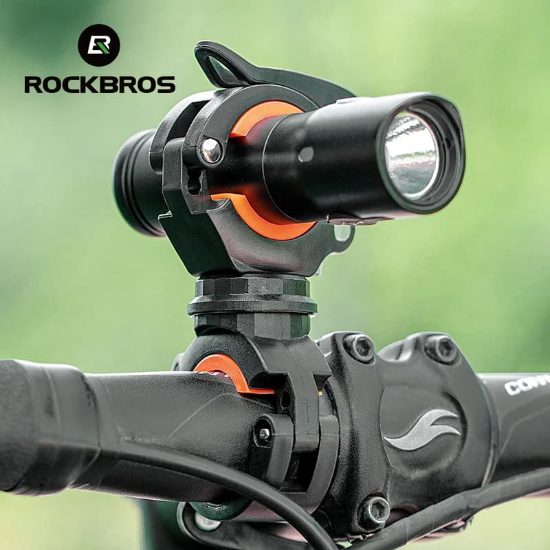 Držák světla na řidítka kola s rychloupínáním a otočností 360°