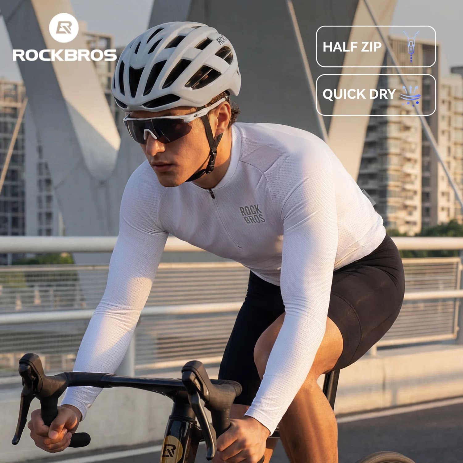 Prodyšný rychleschnoucí cyklistický dres s dlouhým rukávem
